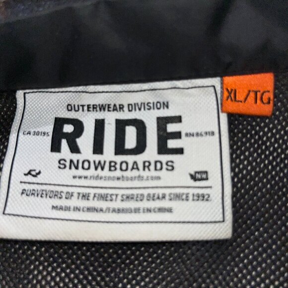 RIDE SNOWBOARDS Shred Gear Camo Black & Brown Snow Jacket Shacket -EUC - XL - Picture 11 of 16